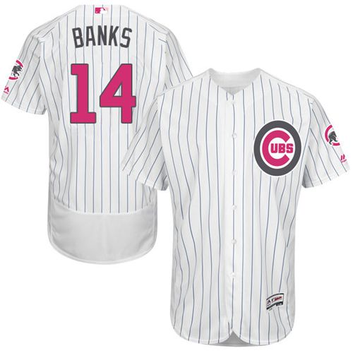 Ernie Banks Chicago Cubs white Authentic jersey