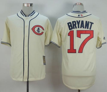 Kris Bryant Chicago Cubs cream jersey