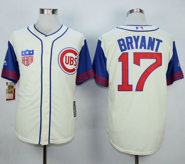 Kris Bryant Chicago Cubs cream-blue jersey