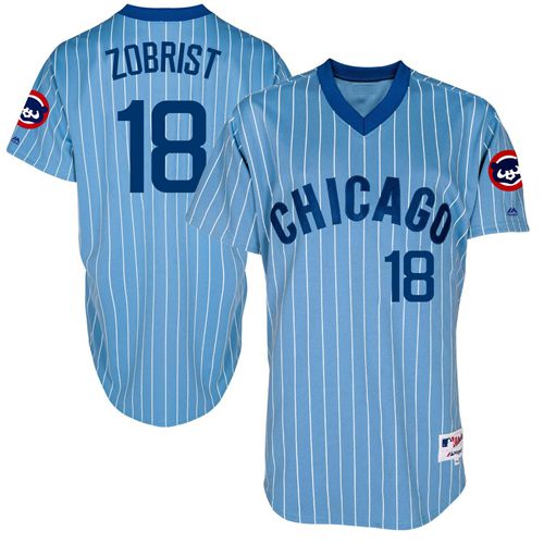 Ben Zobrist Chicago Cubs blue Throwback jersey