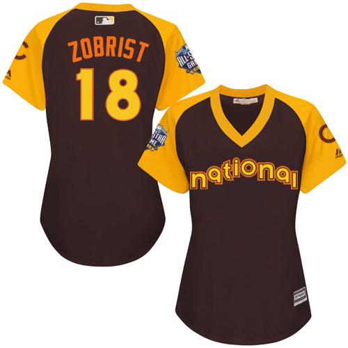 Ben Zobrist Chicago Cubs brown All-Star jersey