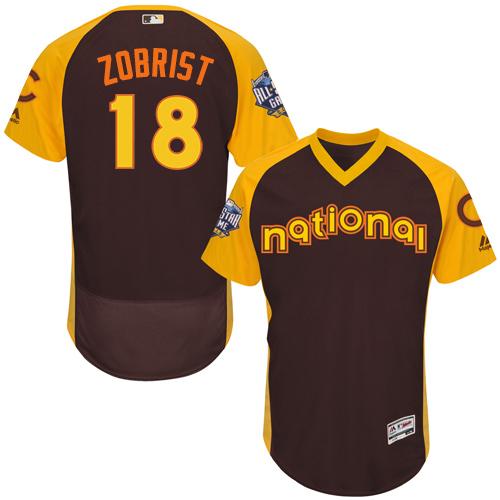 Ben Zobrist Chicago Cubs brown All-Star jersey