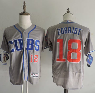 Ben Zobrist Chicago Cubs grey Alternate jersey