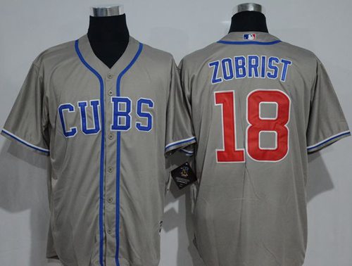 Ben Zobrist Chicago Cubs grey Alternate jersey