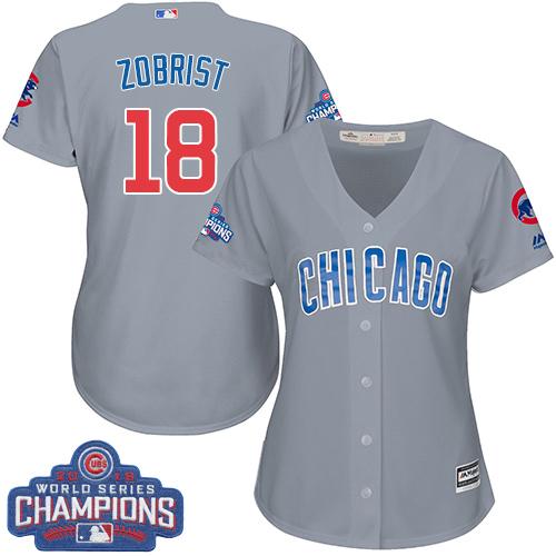 Ben Zobrist Chicago Cubs grey Road jersey