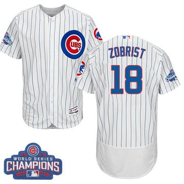Ben Zobrist Chicago Cubs white Authentic jersey