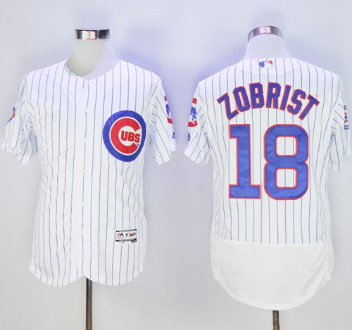Ben Zobrist Chicago Cubs white Authentic jersey