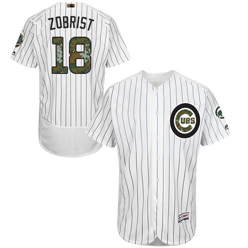 Ben Zobrist Chicago Cubs white Authentic jersey