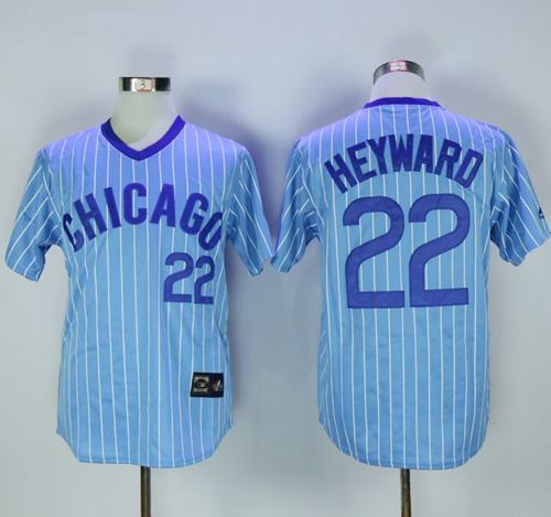 Jason Heyward Chicago Cubs blue Throwback jersey