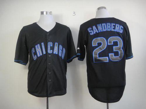 Ryne Sandberg Chicago Cubs black Fashion jersey