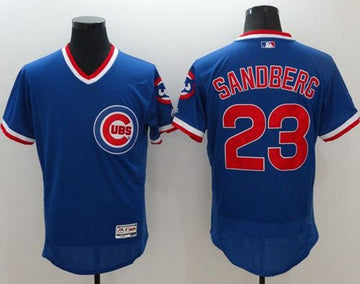 Ryne Sandberg Chicago Cubs blue Authentic jersey