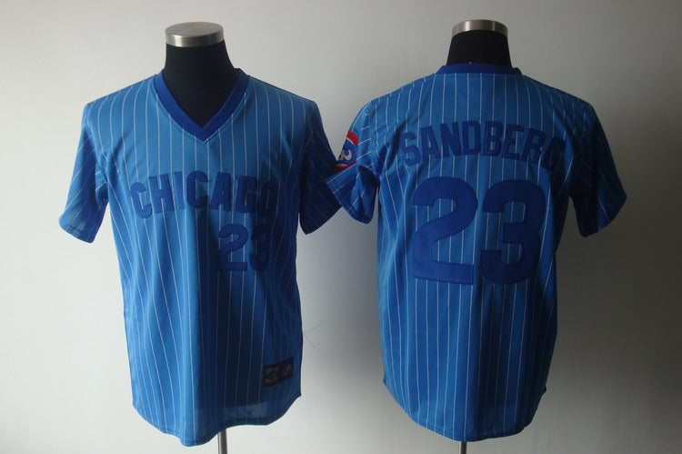 Ryne Sandberg Chicago Cubs blue Throwback jersey