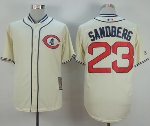 Ryne Sandberg Chicago Cubs cream jersey