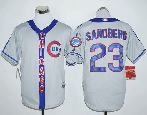 Ryne Sandberg Chicago Cubs grey Cooperstown jersey