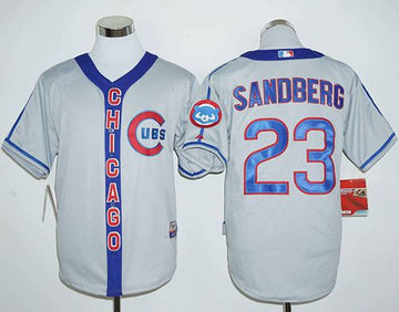 Ryne Sandberg Chicago Cubs grey Cooperstown jersey