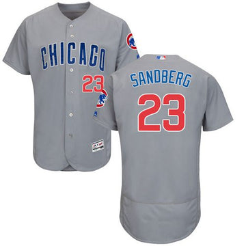 Ryne Sandberg Chicago Cubs grey Authentic jersey