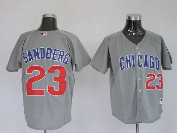 Ryne Sandberg Chicago Cubs grey jersey