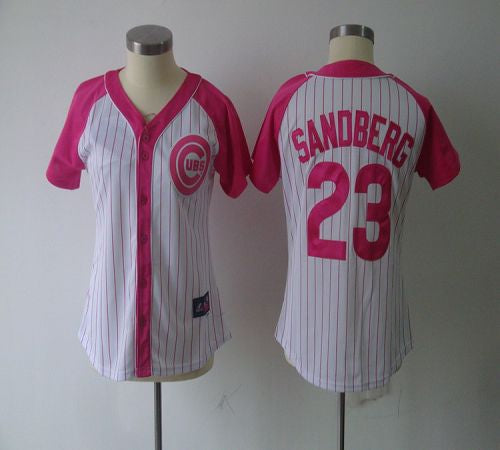 Ryne Sandberg Chicago Cubs white-pink Fashion jersey