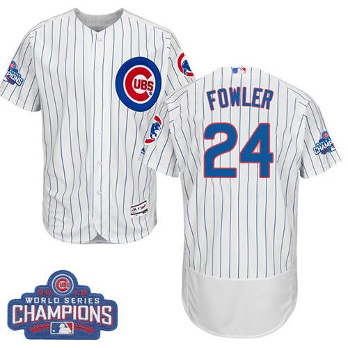 Dexter Fowler Chicago Cubs white Authentic jersey