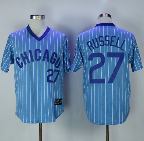 Addison Russell Chicago Cubs blue Throwback jersey
