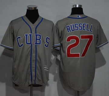 Addison Russell Chicago Cubs grey Alternate jersey