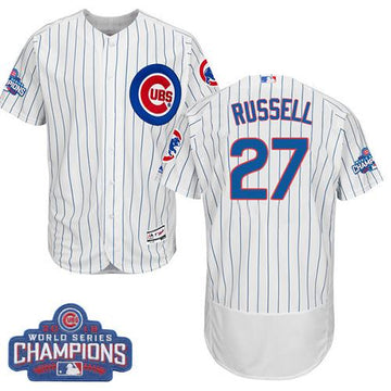 Addison Russell Chicago Cubs white Authentic jersey