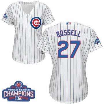 Addison Russell Chicago Cubs white Home jersey