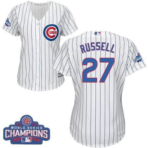 Addison Russell Chicago Cubs white Home jersey