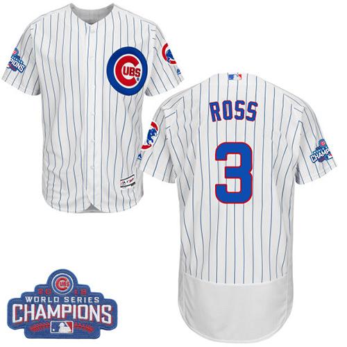 David Ross Chicago Cubs white Authentic jersey