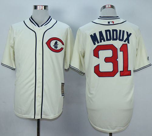 Greg Maddux Chicago Cubs cream jersey
