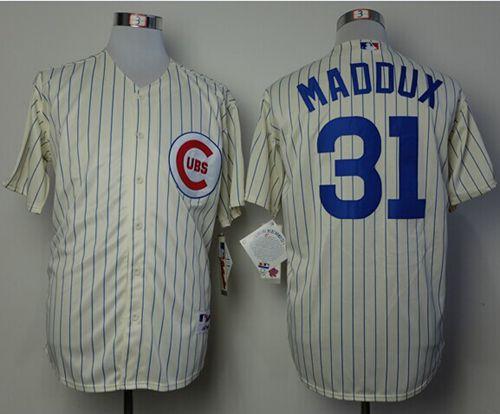 Greg Maddux Chicago Cubs cream jersey