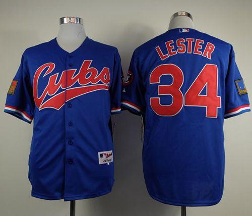 Jon Lester Chicago Cubs blue jersey