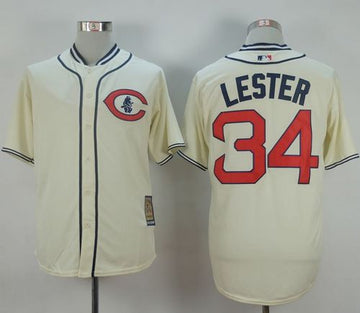Jon Lester Chicago Cubs cream jersey