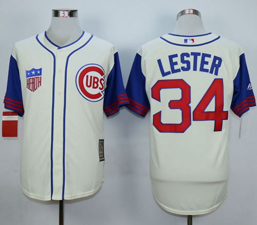 Jon Lester Chicago Cubs cream jersey