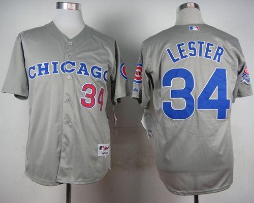 Jon Lester Chicago Cubs grey jersey