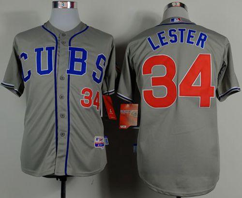 Jon Lester Chicago Cubs grey jersey