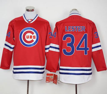 Jon Lester Chicago Cubs red jersey