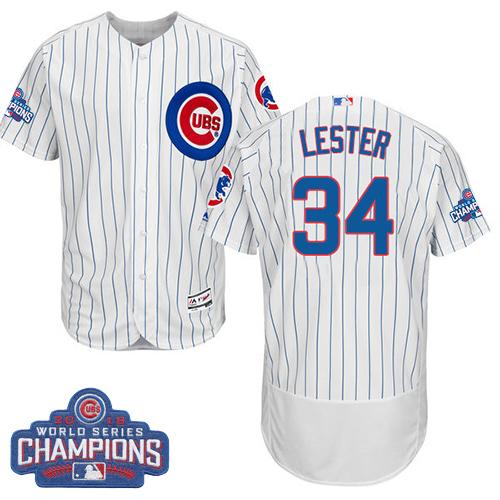 Jon Lester Chicago Cubs white Authentic jersey