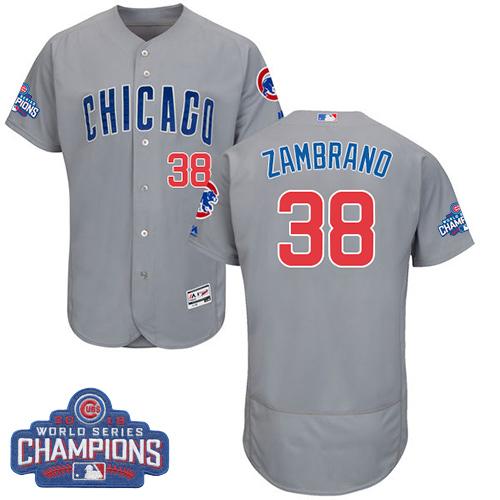 Carlos Zambrano Chicago Cubs grey Authentic jersey