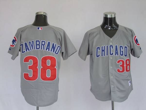Carlos Zambrano Chicago Cubs grey jersey