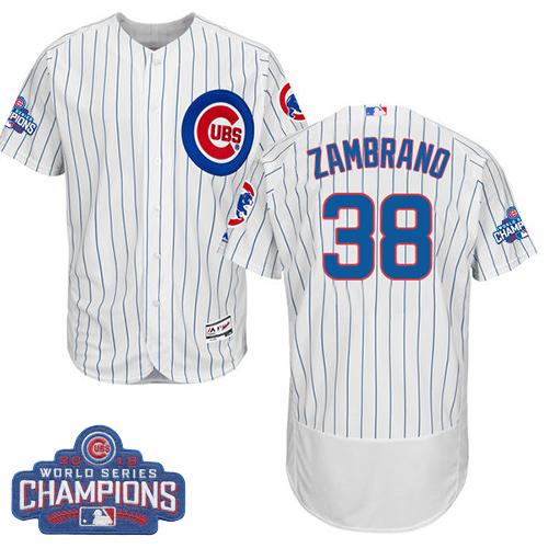 Carlos Zambrano Chicago Cubs white Authentic jersey
