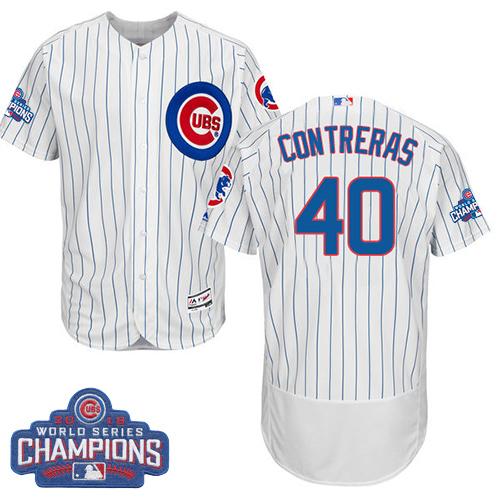 Willson Contreras Chicago Cubs white Authentic jersey