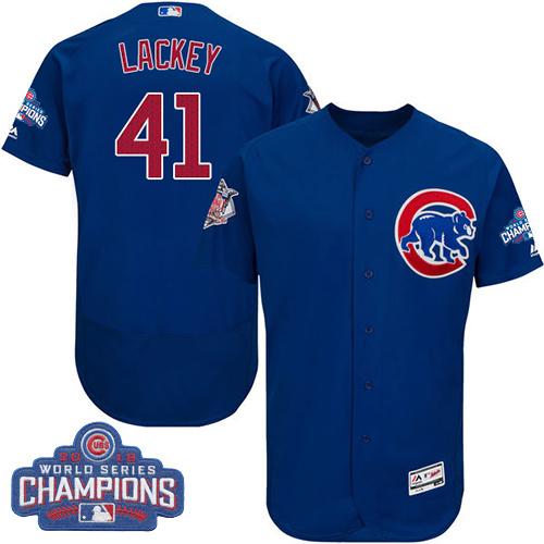 John Lackey Chicago Cubs blue Authentic jersey