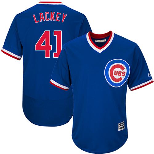 John Lackey Chicago Cubs blue Authentic jersey