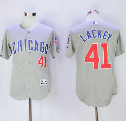 John Lackey Chicago Cubs grey Authentic jersey