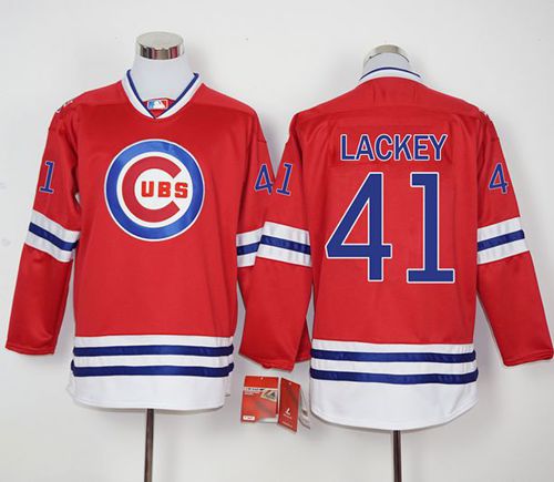 John Lackey Chicago Cubs red jersey