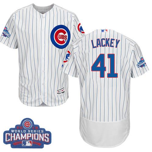 John Lackey Chicago Cubs white Authentic jersey