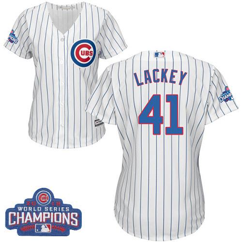 John Lackey Chicago Cubs white Home jersey