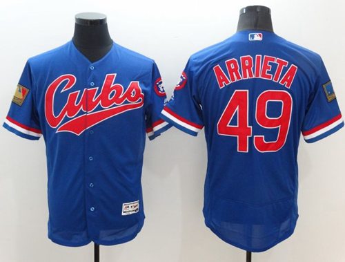 Jake Arrieta Chicago Cubs blue Authentic jersey