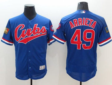 Jake Arrieta Chicago Cubs blue Authentic jersey